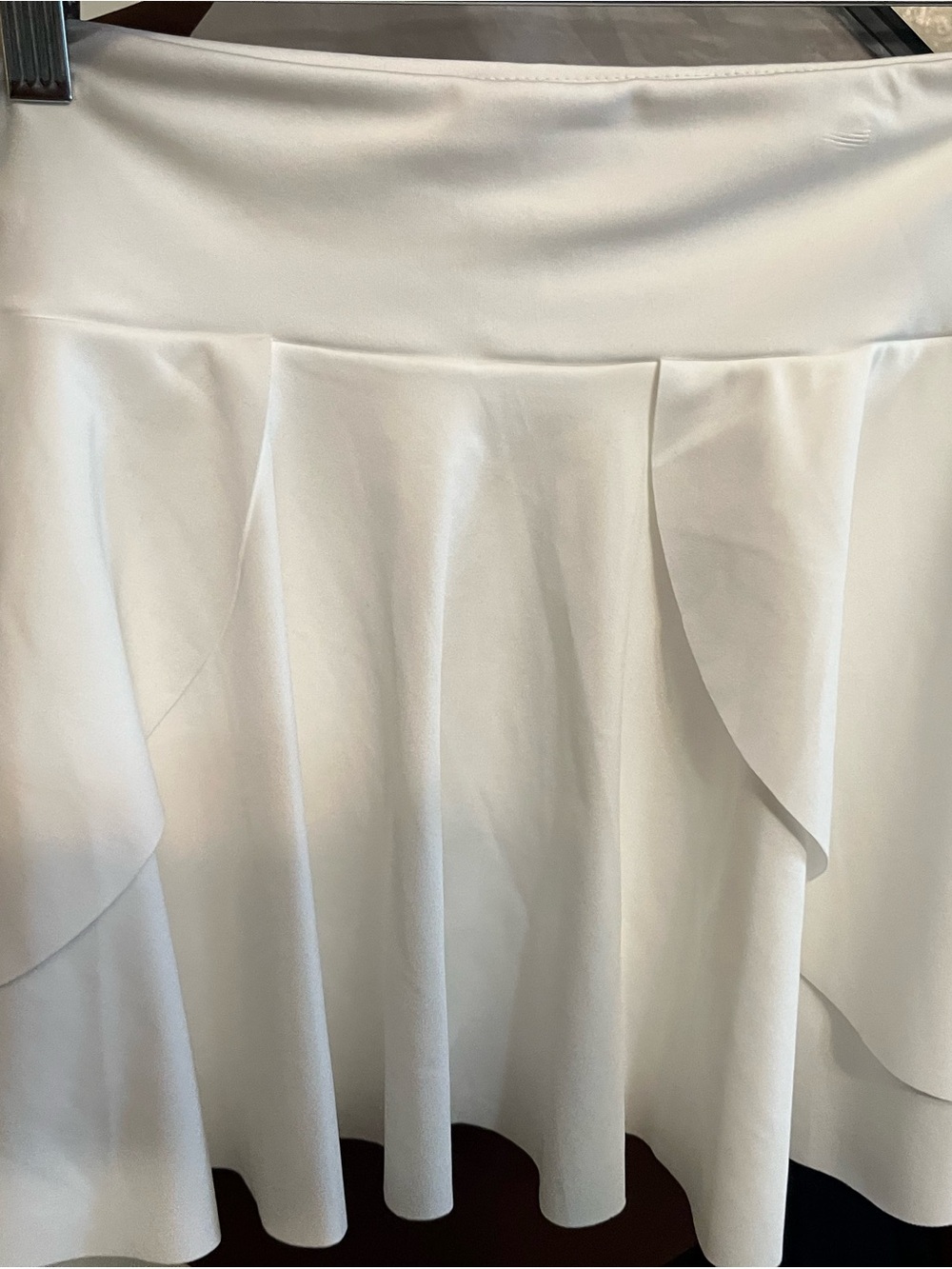 SHEIN White Ruffle Circle Skirt